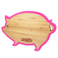 Pig Bamboo Trivet W/ Silicone Edge